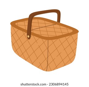 Ilustración de vectores de cesta de picnic de mimbre