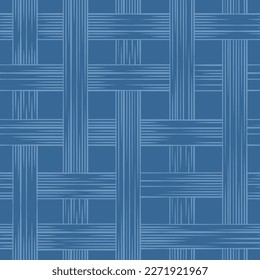 Wicker repeat texture seamless pattern. Wicker texture, basket, rattan, straw. Geometric vector illustration.