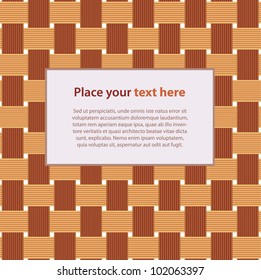 Wicker seamless brown background. Vector illustration