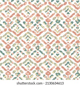Motif harmonieux d'osier avec ornement géométrique. Couleurs vives, arrière-plan abstrait avec bandes qui se chevauchent. Motif de l'échelle de poisson. , textile Motif géométrique harmonieux dessiné à la main,