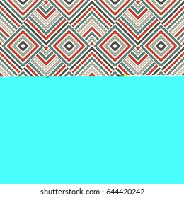 Wicker seamless pattern with geometric ornament. Pastel colors abstract background with overlapping stripes. Fish scale motif. Striped digital paper, textile print, page fill. Vector art