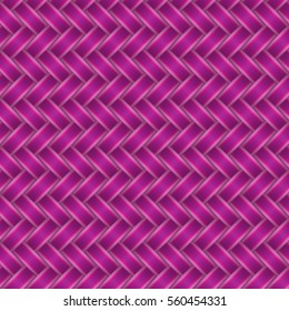 Wicker seamless pattern in magenta color. Gradient color background. Vector illustration