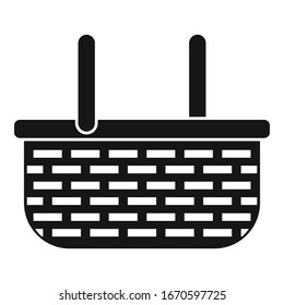 Wicker straw icon. Simple illustration of wicker straw vector icon for web design isolated on white background