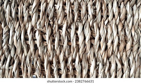 Wicker texture vector. Beige vector basket texture. Brown wicker texture for interior decor. Basket made from natural materials.