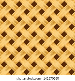 Wicker texture. Vector seamless background.