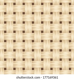 Wicker texture. Vector seamless background.