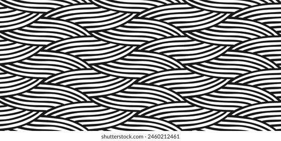 Wicker texture vector seamless pattern. 