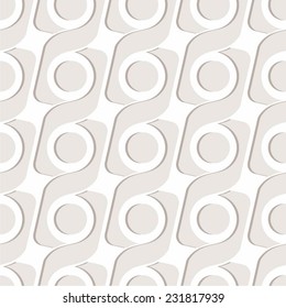 Wicker vertical pattern in the composition of the square and the circle, volumetric seamless background.