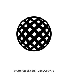 Wicker Weave Lattice Sphere Ball Icon Vector