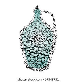 wickered bottle