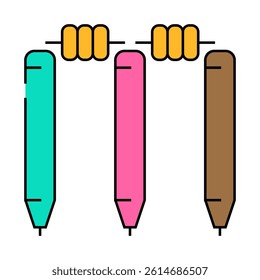 wicket accessory line icon vector. wicket accessory sign. isolated symbol illustration
