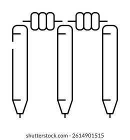 wicket accessory line icon vector. wicket accessory sign. isolated contour symbol black illustration