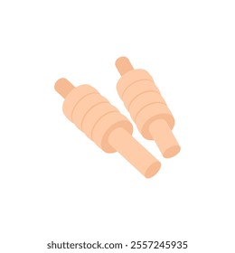 Wicket Bails, Sport Equipment Vector Illustration Isolated