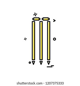 wicket cricket play icon vector design