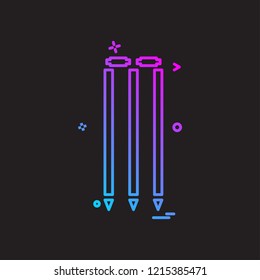 wicket cricket play icon vector design