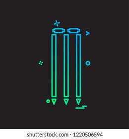 wicket cricket play icon vector design