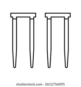 wicket croquet game line icon vector. wicket croquet game sign. isolated contour symbol black illustration