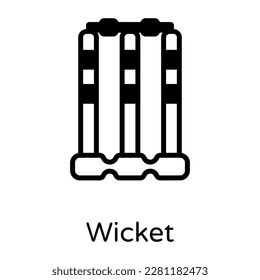 A wicket in a glyph icon