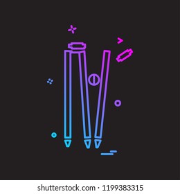 wicket out cricket icon vector design