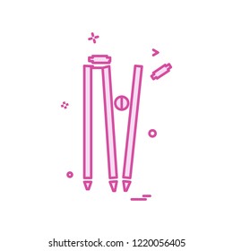 wicket out cricket icon vector design