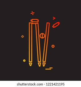 wicket out cricket icon vector design