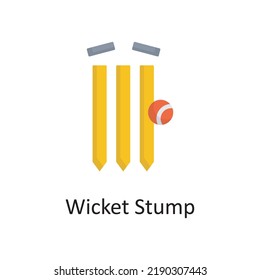 Wicket Stump vector outline Icon Design illustration. Sports And Awards Symbol on White background EPS 10 File