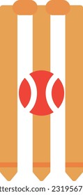 Wicket Vector Icon Flat Style