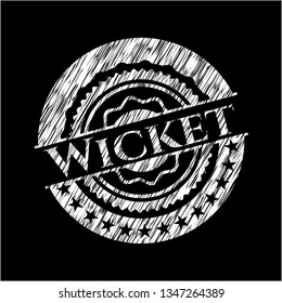 Wicket written with chalkboard texture
