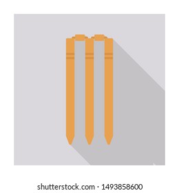 wickets for cricket flat icon