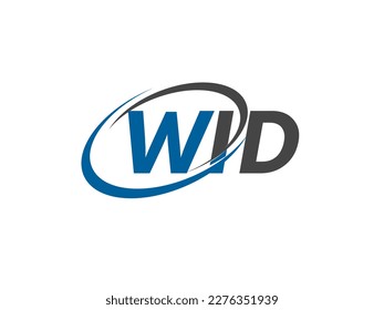 Letra WID diseño creativo elegante del logo de swoosh