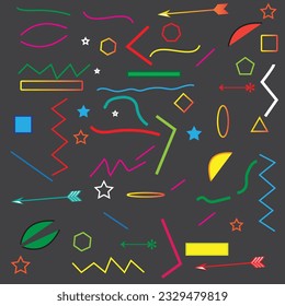 Wide abstract background with pasta, makaroni or spaghetti. Horizontal banner with hand drawn yellow line, doodle pasta. Vector illustration
