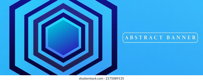 breiter abstrakter Banner mit einfachen geometrischen Formen