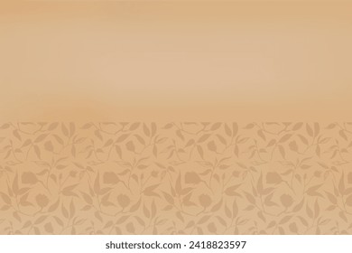 Wide abstract banner with gradient floral texture. Large sand background in delicate pastel beige colors. illustration. Beige wallpaper in large size.