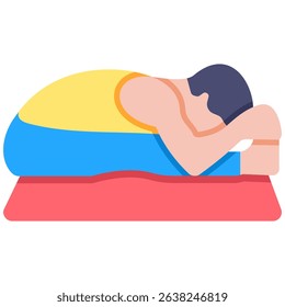 Wide Angle Seated Forward Bend Icon Flat Vector Illustration
