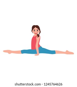 Wide angle seated yoga pose