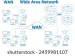 Wide Area Network (WAN) diagram icon