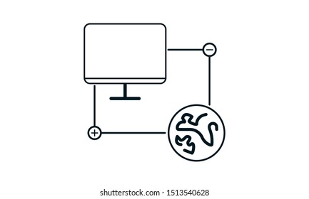 Wide Area Network WAN Icon  Vector Illustration.