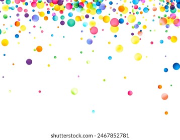 A wide array of brightly colored, translucent spheres floating against a white backdrop, conveying a playful and whimsical air of lightness and joy.