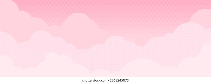 fondo ancho de las nubes rosas y el cielo