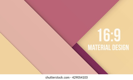 Fundo largo Design de material moderno incomum. Estilo retrô. Formato 16:9. Ilustração de vetor abstrata.
