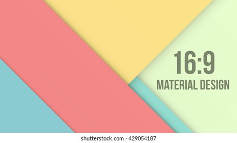 Wide Background Unusual modern material design. Retro style. Format 16:9. Abstract Vector Illustration. 