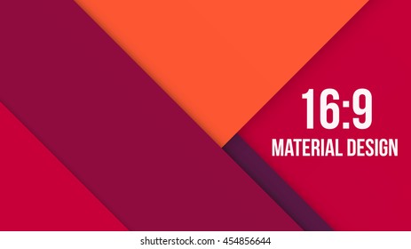Wide Background Unusual modern material design. Red shades and style. Abstract Vector Illustration.