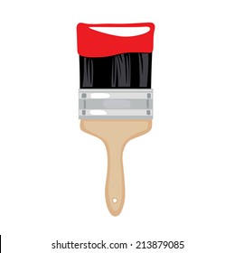 wide big painting brush vector flat design on white