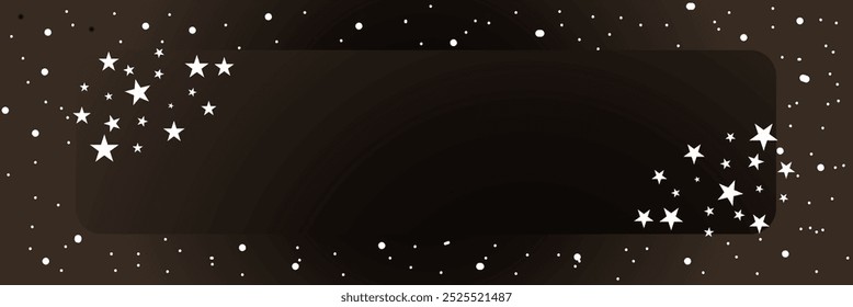 Wide black  vector background with gold stars , winter, Merry Christmas theme. Vector illustration. EPS 10