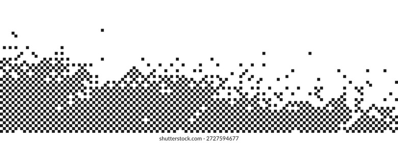 Borde horizontal pixelado cuadros