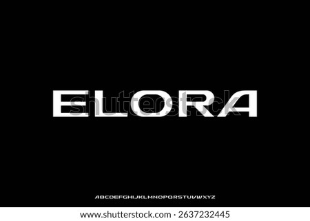 Wide bold elegance alphabet display font vector illustration for branding design