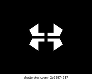 Wide bold red letter H, automotive and sports business logo, Letter H sport strong bold logo