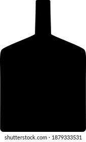 Wide bottle icon with flat style. Isolated vector wide bottle icon image on a white background.