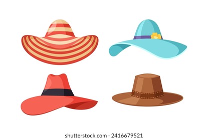 Wide Brim Summer Hats Offer Stylish Sun Protection, Shielding Face And Neck From Harmful Rays. Perfect For Beach Days