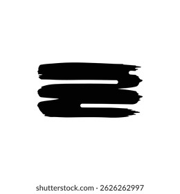 Wide Brush Horizontal Strokes Icon Black Filled Minimal